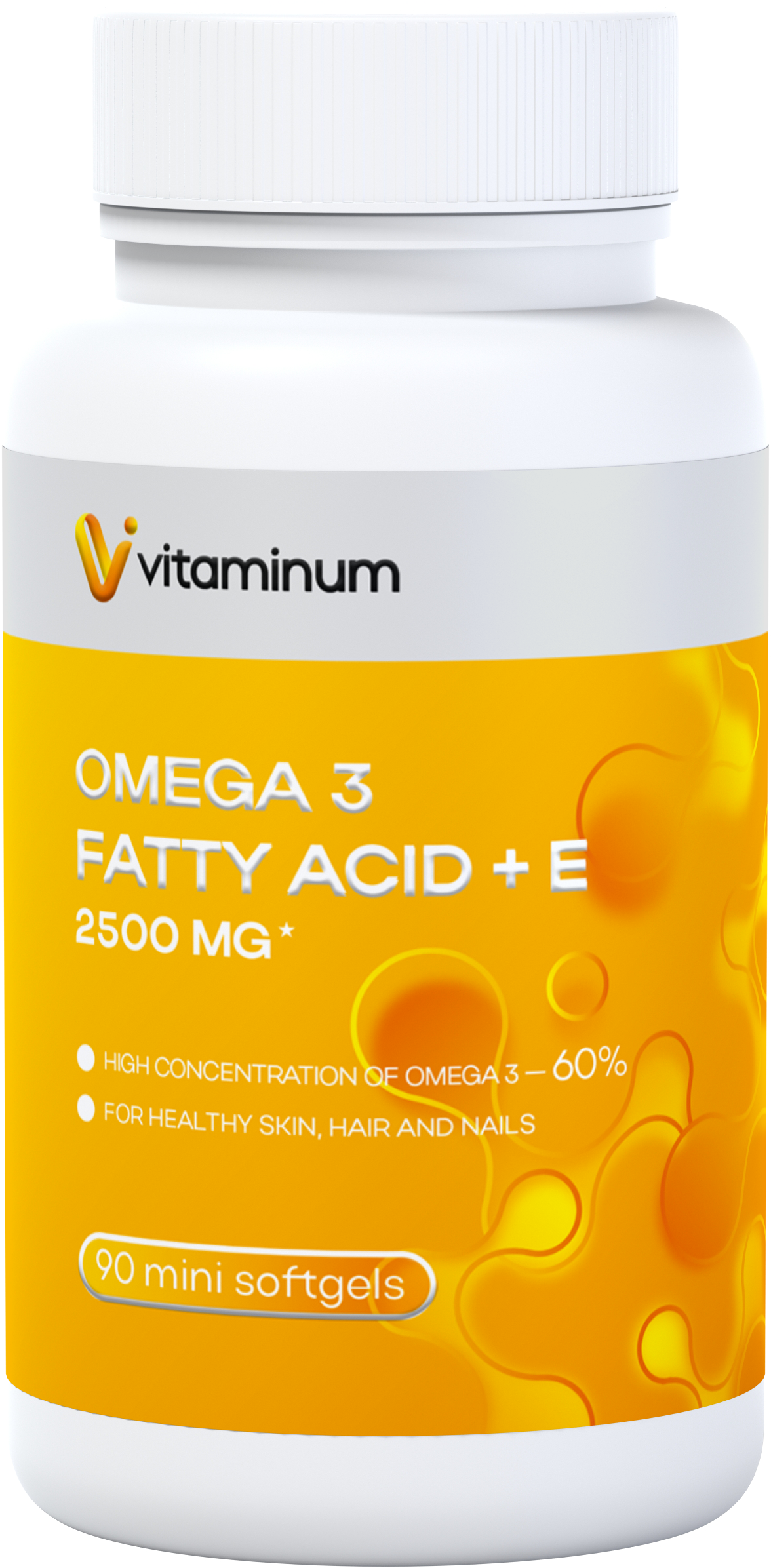  Vitaminum ОМЕГА 3 60% + витамин Е (2500 MG*) 90 капсул 700 мг   в Нижнекамске